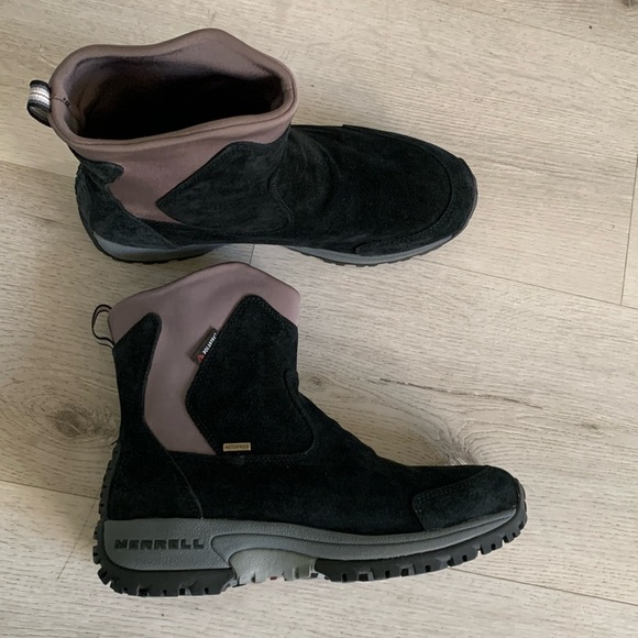 Merrell Polartec Tundra Thinsulate Waterproof Winter Boots‎ Women's Sz 11 black - Picture 1 of 14